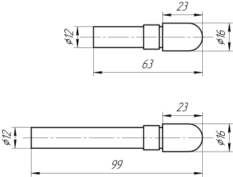 Комплект электродов (нижний и верхний) для клещей сварочных ЕВМ SWT-230/400 (1507116)
